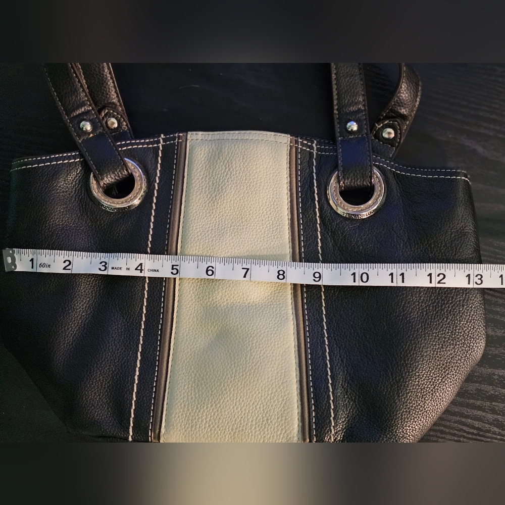 Tignanello Black and Cream Two-Toned Purse - Picture 12 of 15